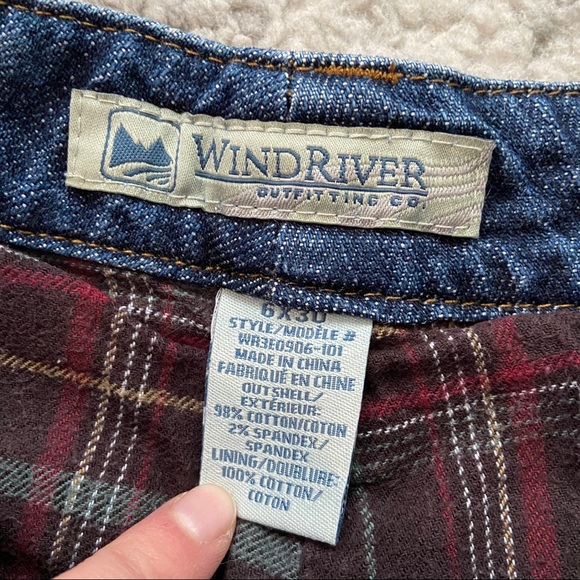Windriver Boot Cut Plaid Lined Jeans - Picture 5 of 9